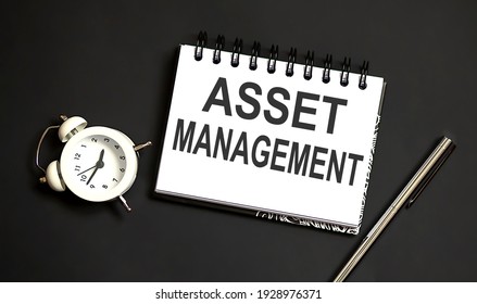 Word Writing Text Asset Management . Business Concept On The Black Background