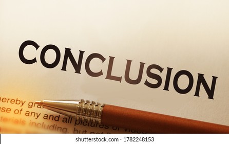 Conclusion High Res Stock Images Shutterstock