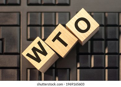 Word Wto Made With Wood Building Blocks, Business Concept