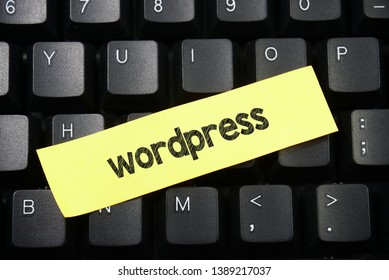 WordPress,word writing WordPress over keyboard button background