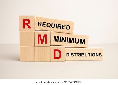 words crm in wooden alphabet letters on a bright yellow background with copy space, business concept. RMD - REQUIRED MINIMUM DISTRIBUTIONS