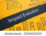 Words impact evaluation and graphs. Symbol of performance analysis.