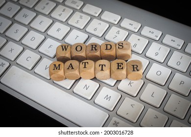 Words Matter Word In Wooden Cube