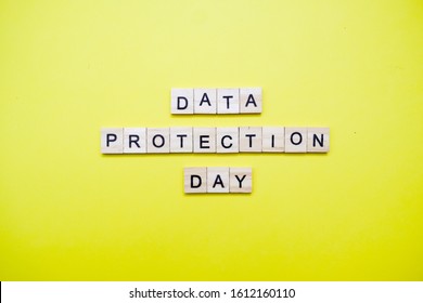 Words On Plain Background ; Data Protection Day.