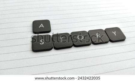 The words are written in black plastic letters on a white background.