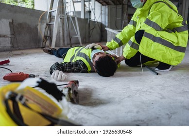 Work Accidents Worker Workplace Construction Site Foto Stok 1926630548 ...