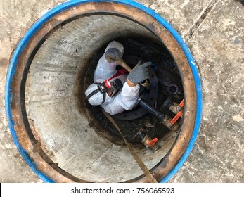 To work in confined spaces Underground tank.