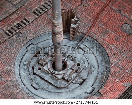 Work the drill string up and down with rotation in order to clean the well before pulling out of the hole - drilling rig actvity