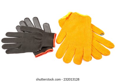 Work gloves isolated on white background. - Shutterstock ID 232013128