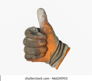 Work Gloves Isolated White Background 