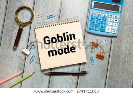 Work or goblin mode symbol. Concept word Work mode Goblin mode on wooden cubes. Beautiful white table white background. Business work or goblin mode concept. Copy space.