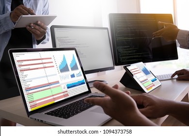 work hard Data Analytics Statistics Information Business Technology - Shutterstock ID 1094373758