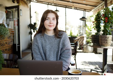 Work From Home. Business Video Conferencing. Woman Having Video Call Via Laptop In The Home Office. Business Team. Virtual House Party. Online Team Meeting Video Conference Calling From Home