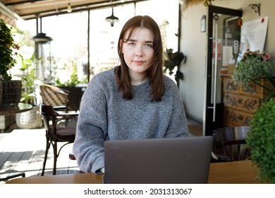 Work From Home. Business Video Conferencing. Woman Having Video Call Via Laptop In The Home Office. Business Team. Virtual House Party. Online Team Meeting Video Conference Calling From Home