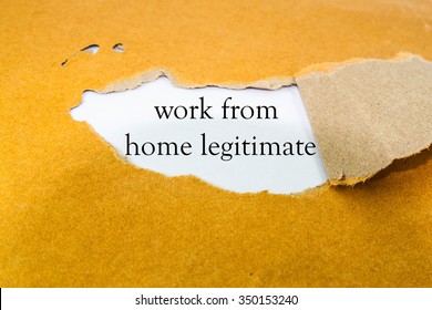 work from home legitimate on brown envelope  - Shutterstock ID 350153240