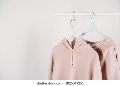 Work From Home Outfit, Casual Wardrobe, WFH Wear, Comfy Style Background With Sport Wear Outfit.