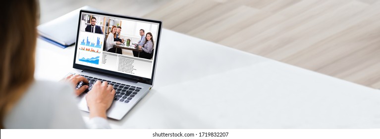 Work From Home Video Conference And Online Meeting - Shutterstock ID 1719832207