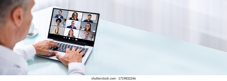 Work From Home Video Conference And Online Business Meeting