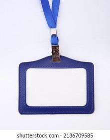 Work ID Name Tag. The ID Of The Employee. Card Icons With Ropes On A White Background