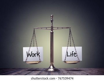 Work Life Balance Scales Business And Family Lifestyle Choice