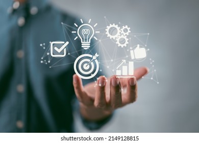 Work performance is influenced by skills, abilities, and competence. The concept of the individual. - Shutterstock ID 2149128815