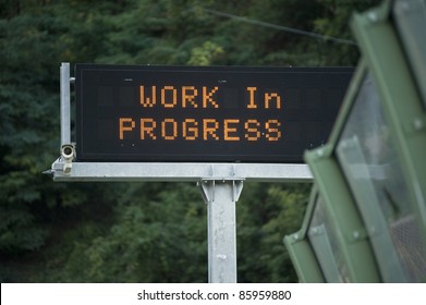 Work in progress led signage