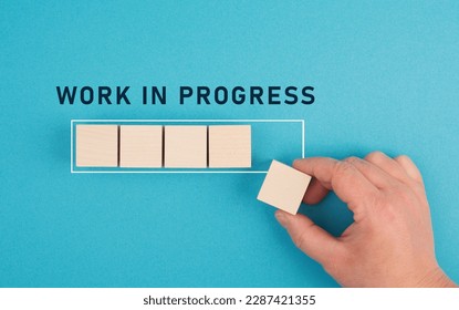 Work in progress loading bar, business strategy and plan, installation of software, under construction