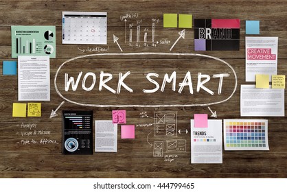 Work Smart Effectively Creative Thinking Concept