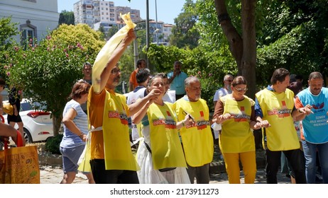 Work Stoppage And Press Release In A Protest Of Health Workers In Izmir,  Turkey On July 01, 2022                       