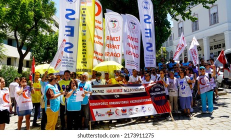 Work Stoppage And Press Release In A Protest Of Health Workers In Izmir,  Turkey On July 01, 2022                       