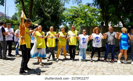 Work Stoppage And Press Release In A Protest Of Health Workers In Izmir,  Turkey On July 01, 2022                       