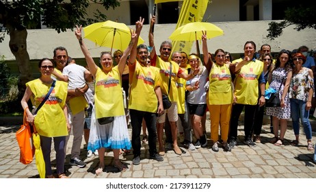 Work Stoppage And Press Release In A Protest Of Health Workers In Izmir,  Turkey On July 01, 2022                       