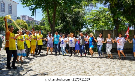 Work Stoppage And Press Release In A Protest Of Health Workers In Izmir,  Turkey On July 01, 2022                       