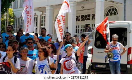 Work Stoppage And Press Release In A Protest Of Health Workers In Izmir,  Turkey On July 01, 2022                       