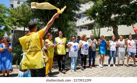 Work Stoppage And Press Release In A Protest Of Health Workers In Izmir,  Turkey On July 01, 2022                       