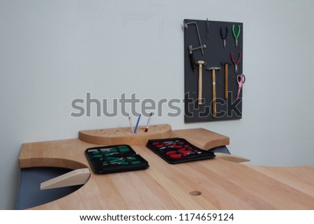 Work table of a goldsmith