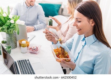 Work Team Having Lunch Break
