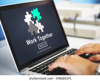 Work Together Teamwork Collaboration Union Unity Concept