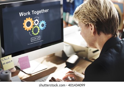 Work Together Teamwork Collaboration Union Unity Concept