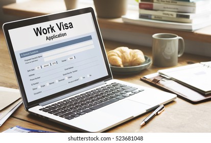 Work Visa Application Employment Recruitment Concept