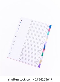 Workbook, catalog, documents on white isolated background.