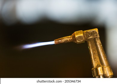 Worker Adjest Acetylene Torch