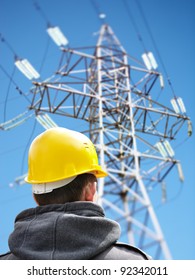 Worker Against Power Lines