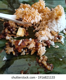 A Worker Is Eating Nasi Lemak