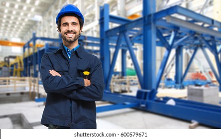 Worker in a factory