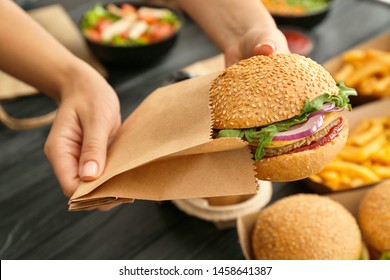 Download Burger Paper Bag High Res Stock Images Shutterstock