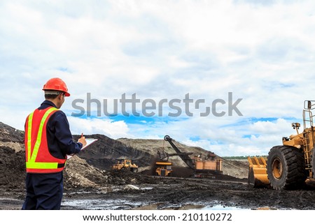 Worker in lignite mine at north of THAILAND