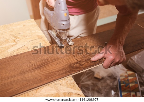 Worker Man Holding Hands Power Jigsaw Royalty Free Stock Image