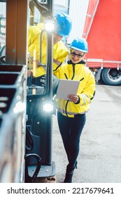 Worker And Manager At Distribution Center