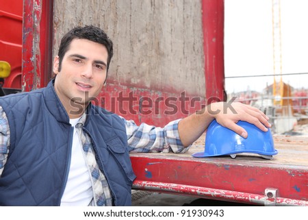 worker on a construction site